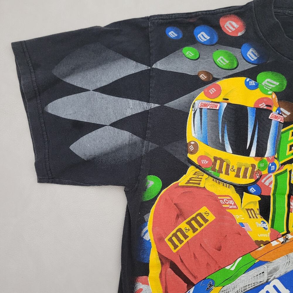 Vintage 1999 NASCAR M&M’s All Over Print Tultex T-Shirt 90s Ernie Irvan Large - Picture 3 of 15